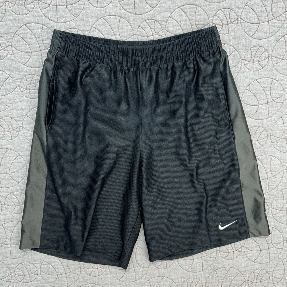 Nike Basketball Shorts Black Mesh Athletic Pockets / Mens Large